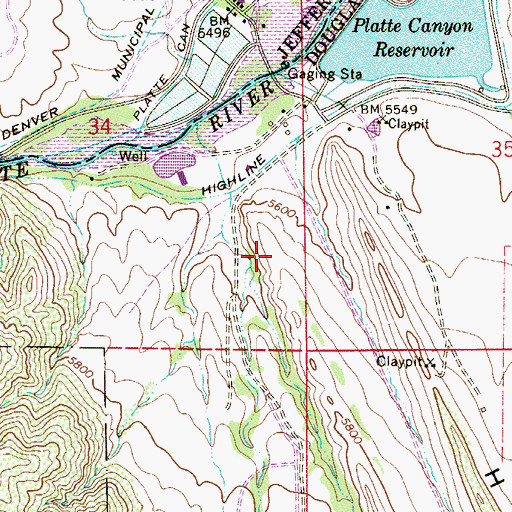 Topographic Map of Pre-mix Sand and Gravel Incorporated Quarry, CO