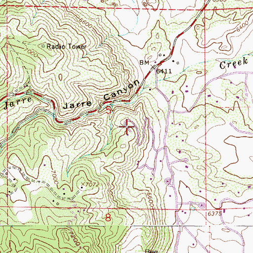 Topographic Map of Saddle Rock Ranch Mine, CO