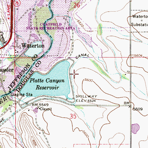 Topographic Map of Titan Pit, CO