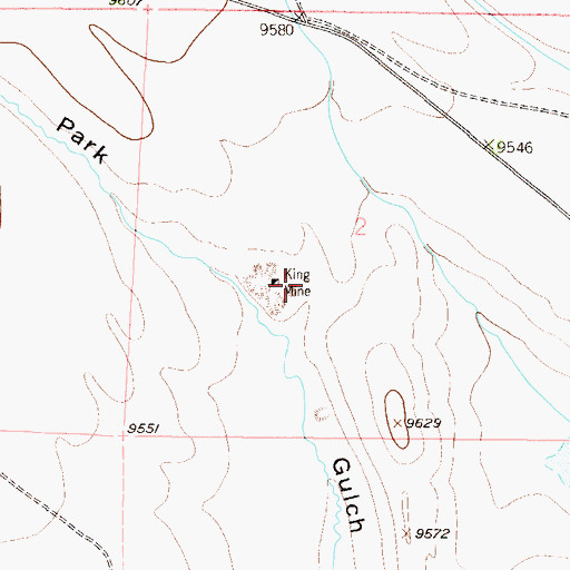 Topographic Map of Como Mine Number Five, CO