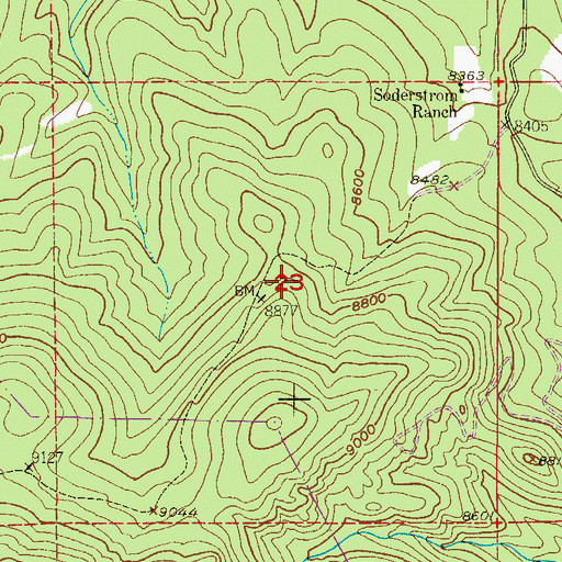 Topographic Map of Lone and Lonesome Lodes Pegmatite Mine, CO