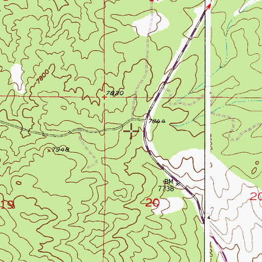 Topographic Map of Sunset Group Mine, CO