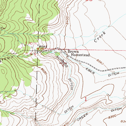 Topographic Map of Sunrise Ditch, CO