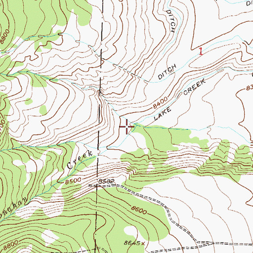 Topographic Map of Monahan Creek, CO