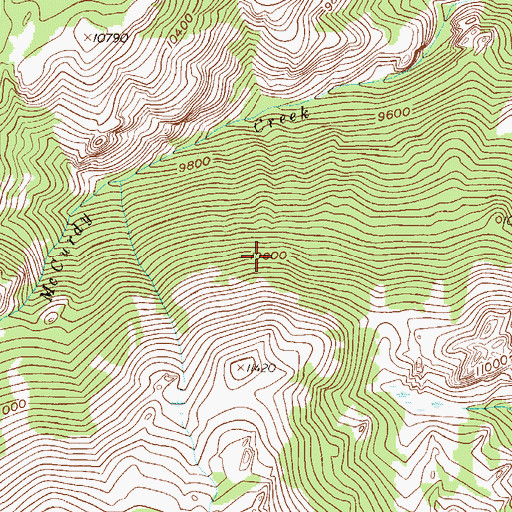 Topographic Map of Lost Park Mine, CO
