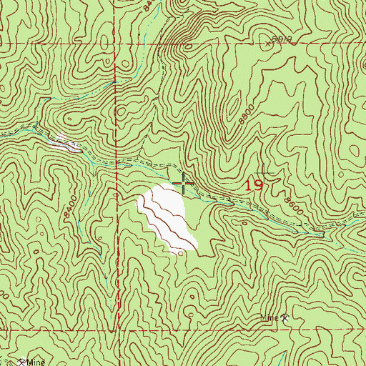 Topographic Map of Glen Spielman Mine, CO