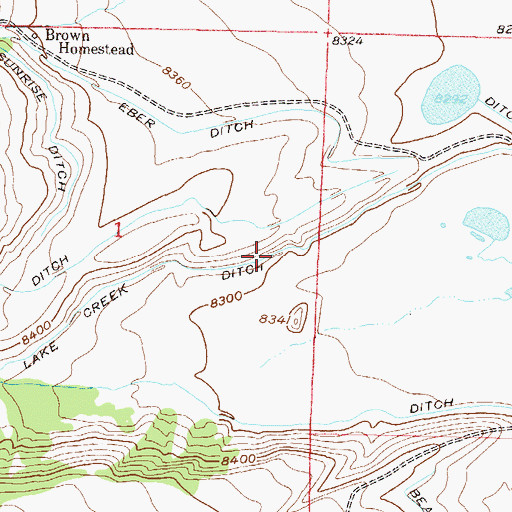 Topographic Map of Lake Creek Ditch, CO