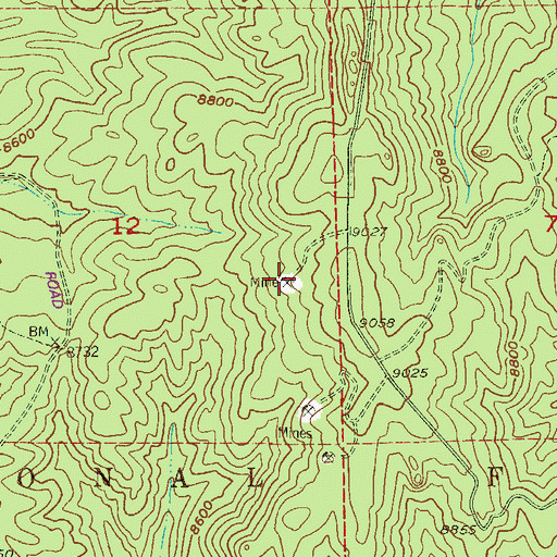 Topographic Map of Little Joe Mine, CO