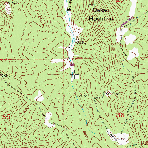 Topographic Map of Watson Park Mine, CO