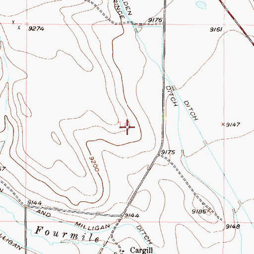 Topographic Map of Garo Prospect Mine, CO