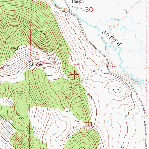 Topographic Map of South Park Mining Company Mine, CO