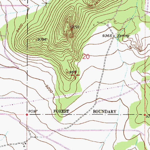 Topographic Map of Big Sheep Horn Claim Mine, CO