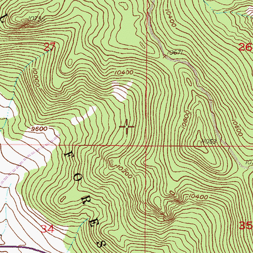 Topographic Map of Blue-green Lode Number Two Mine, CO