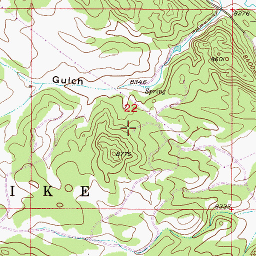 Topographic Map of Mary Lee Prospect Mine, CO