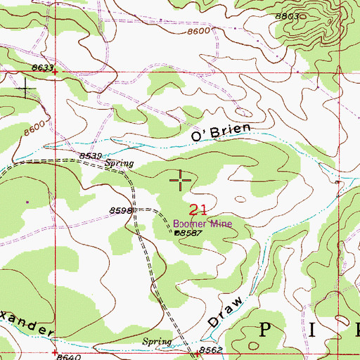 Topographic Map of Shamrock-Irish Group Mine, CO