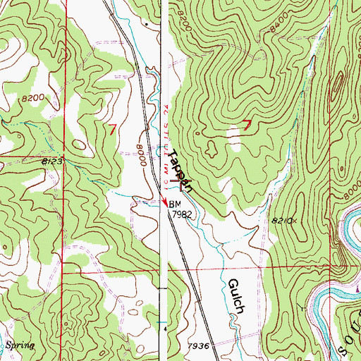 Topographic Map of Two Bit Claims Mine, CO