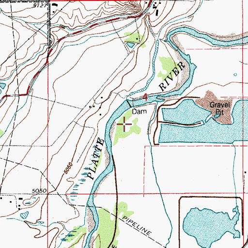 Topographic Map of Suburban Sand and Gravel Company Pit, CO