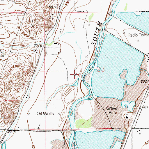Topographic Map of Adams Aggregate Incorporated Pit, CO