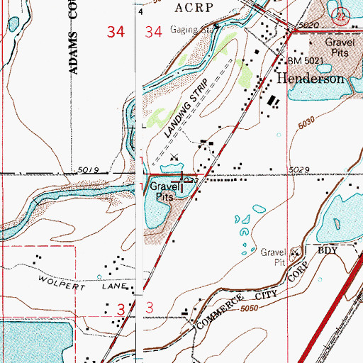 Topographic Map of Henderson Pit, CO