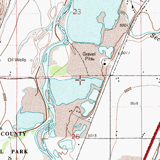 Topographic Map of Kilgore-Atchison Pit, CO