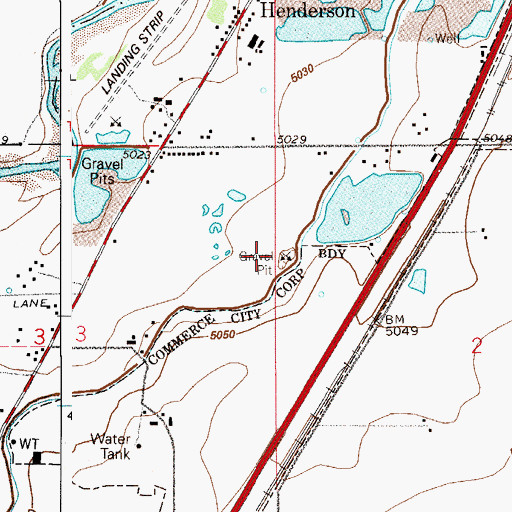 Topographic Map of Tee Pee Construction Company Pit, CO