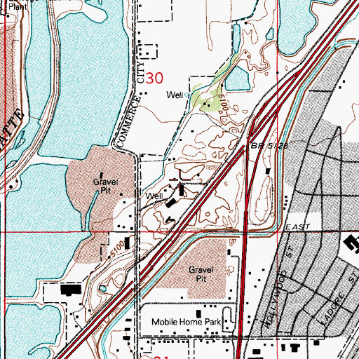 Topographic Map of Albert Frei and Sons Sand and Gravel Pit, CO