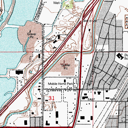 Topographic Map of Fast Construction Company Pit, CO