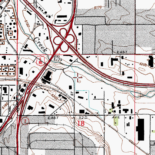 Topographic Map of Jones Fine Sand Company Pit, CO