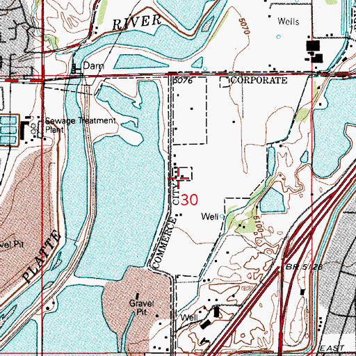 Topographic Map of Mobile Pre-mix Concrete Incorporated Pit, CO