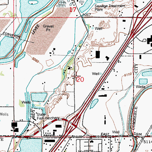Topographic Map of Pink Greenhouses Pit, CO