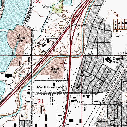 Topographic Map of Sterling Pit, CO