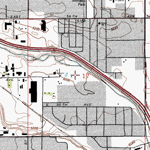 Topographic Map of Superior Sand and Gravel Company Pit, CO