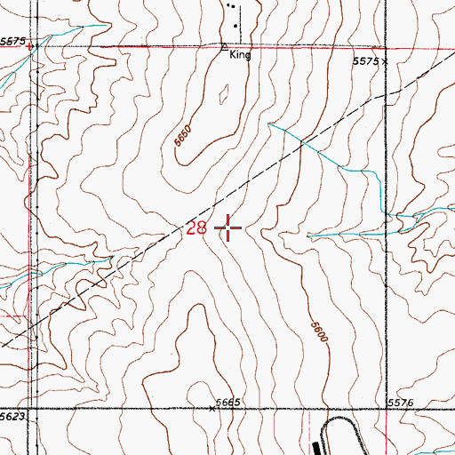 Topographic Map of Two Shafts Mine, CO
