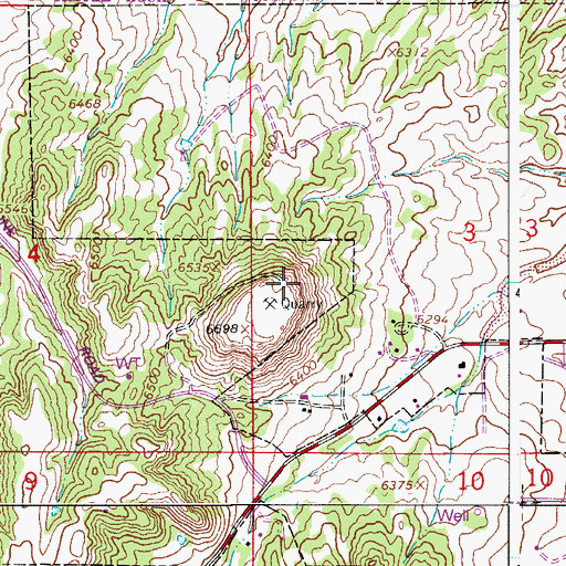Topographic Map of M Y M Mine, CO