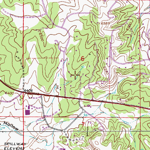 Topographic Map of Walker Pit, CO