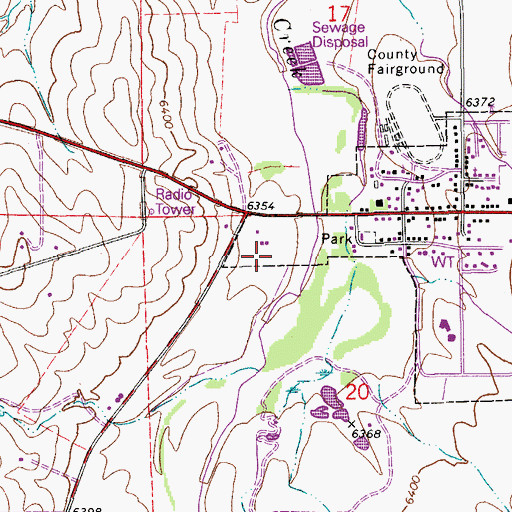 Topographic Map of Buffalo Mine, CO