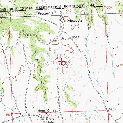 Topographic Map of Mike 1-10 Mine, WY