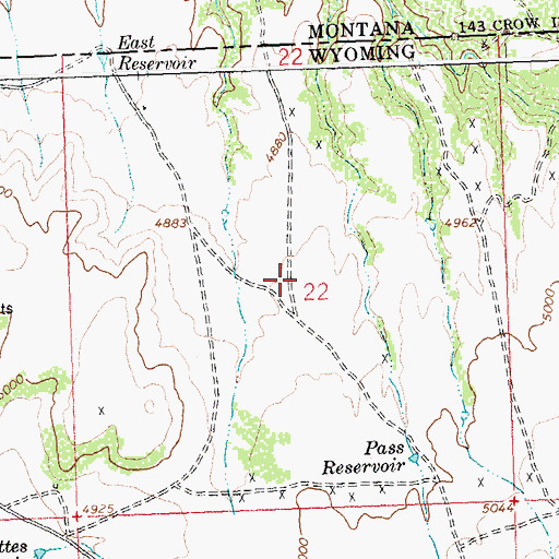 Topographic Map of Smith-Powleson Claim Mine, WY