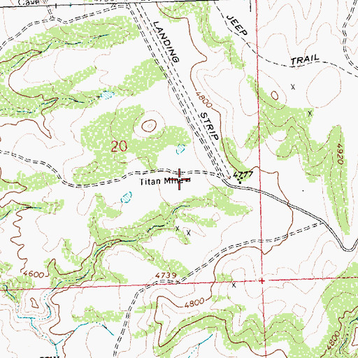 Topographic Map of Tri Pacer Number Five Mine, WY