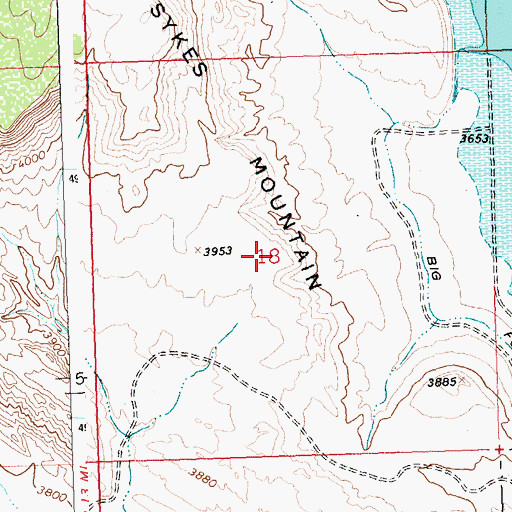 Topographic Map of Whitehead Claims Mine, WY