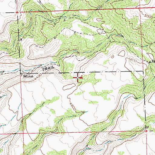 Topographic Map of Horseshoe Group Mine, WY