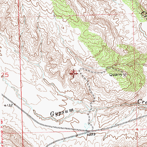 Topographic Map of Gypsum Creek Area Mine, WY