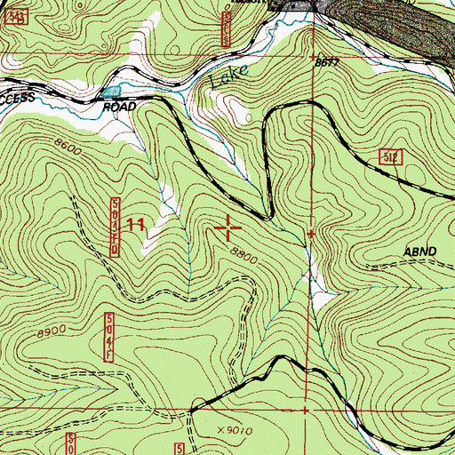 Topographic Map of Lake Creek Mines, WY