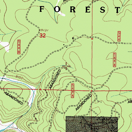 Topographic Map of Muscovite Claim Mine, WY