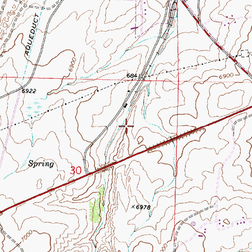 Topographic Map of Hanna Number Six Mine, WY