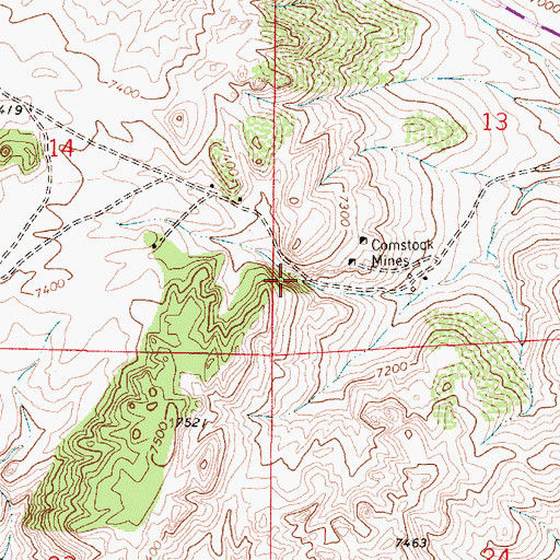 Topographic Map of Fairview Mine, WY