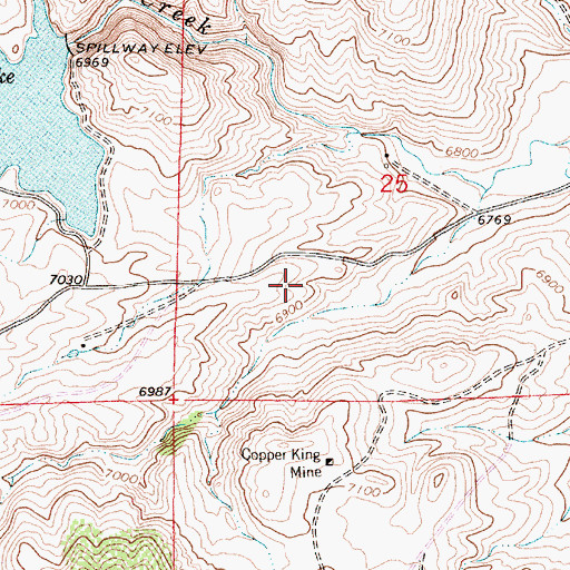 Topographic Map of Great Standard Group Mine, WY