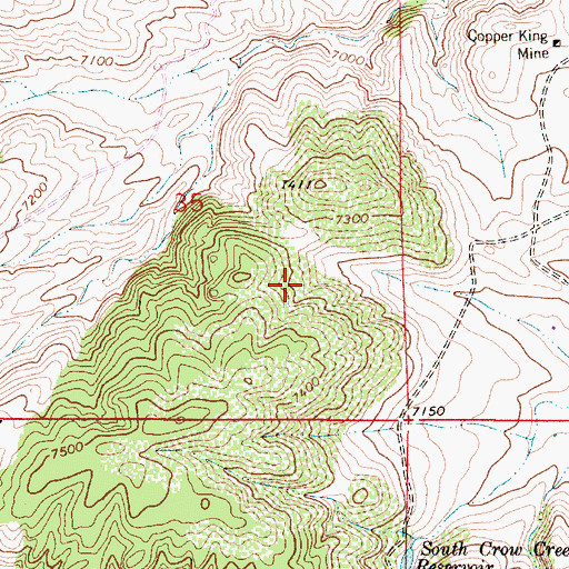 Topographic Map of London Mine, WY