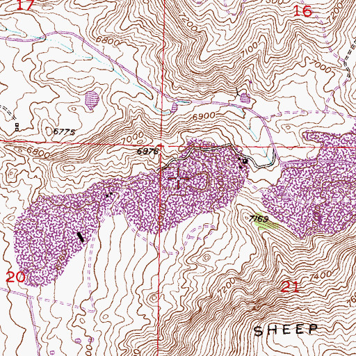 Topographic Map of Congo Incline Mine, WY