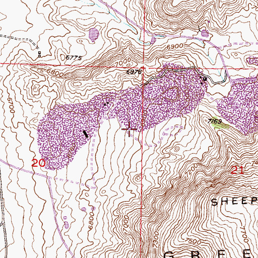 Topographic Map of Golden Goose Number Four Mine, WY